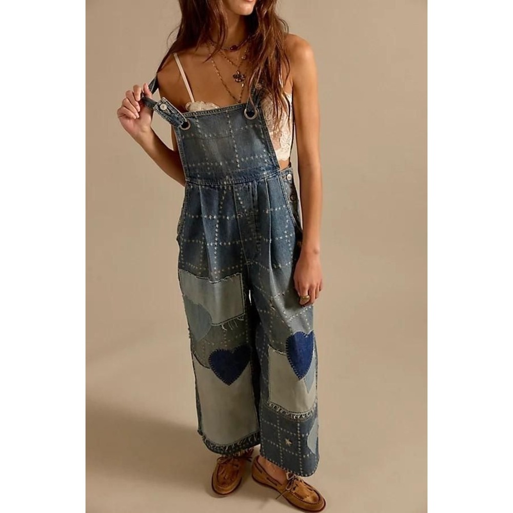 We the Free Rambler Novelty Overalls at Free People in Follow Your Heart Sz M